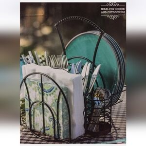 Elegant Black Wire Dish Caddy